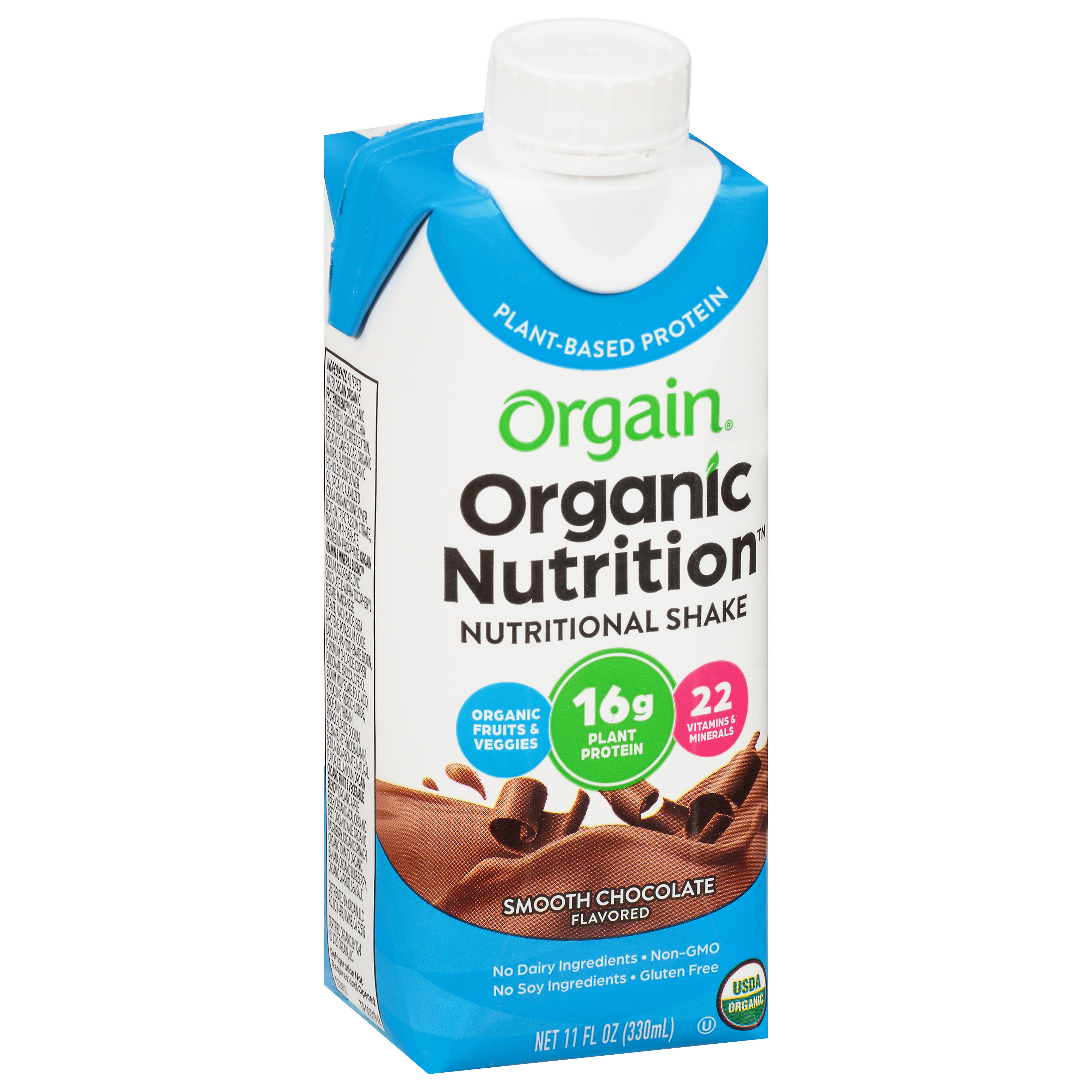 Orgain Protein Ready to Drink Chocolate Organic 11 fl oz (Pack Of 12