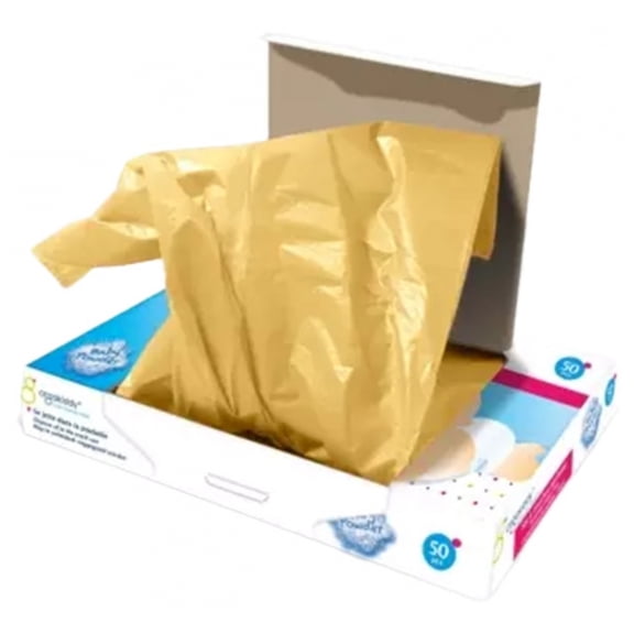 Orgakiddy Perfumed Nappies Bags 10 50 Bags, Baby Powder Fragrance, Odor-Neutralizing