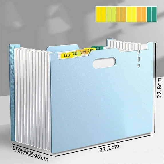 Organ Bag Portable Multi-Layer File Folder Large Capacity Document Storage Student Paper Organizer Accordion Expanding Filing Case for Office School Supply Home