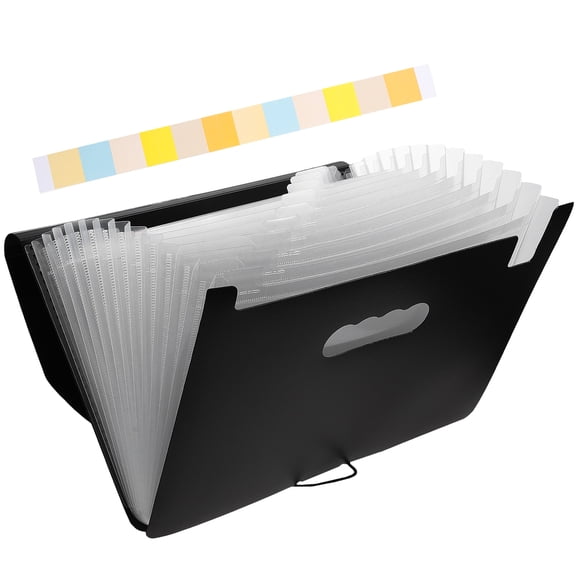 ifundom White Plastic Expanding File Organizer with Multiple Compartments for Efficient Document Storage and Office Filing