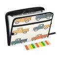 thumbnail image 1 of Organ Folder 14.2 x 0.8 x 10.6 Inches 13 Separate Pockets A4 Size Documents Folder A Sort Storage File Manager For The Home Office Cartoon Truck Seamless, 1 of 7