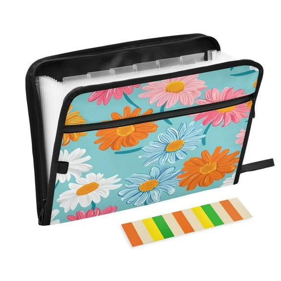 Organ Folder 14.2 x 0.8 x 10.6 Inches 13 Separate Pockets A4 Size Documents Folder A Sort Storage File Manager For The Home Office Multicolor Chrysanthemum