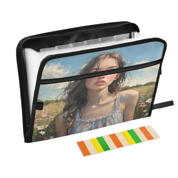 Organ Folder 14.2 x 0.8 x 10.6 Inches 13 Separate Pockets A4 Size Documents Folder A Sort Storage File Manager For The Home Office A Spring Beauty