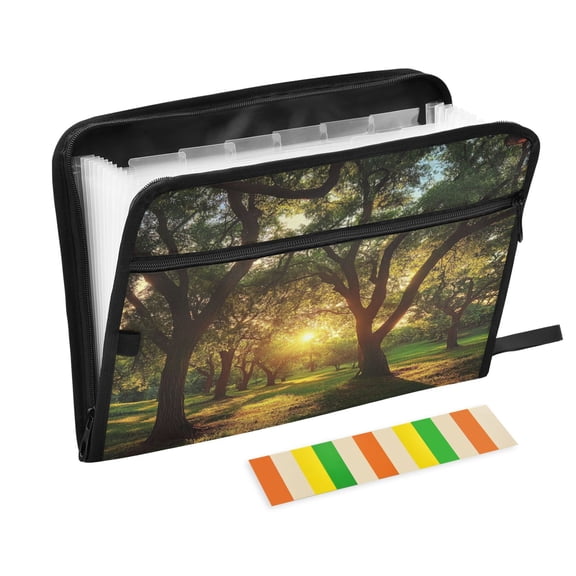 Organ Folder 14.2 x 0.8 x 10.6 Inches 13 Separate Pockets A4 Size Documents Folder A Sort Storage File Manager For The Home Office Big Summer Tree