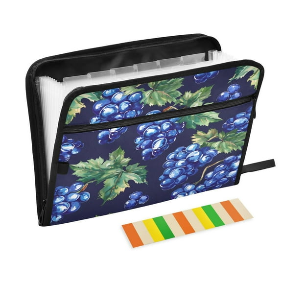 Organ Folder 14.2 x 0.8 x 10.6 Inches 13 Separate Pockets A4 Size Documents Folder A Sort Storage File Manager For The Home Office Blue Grape