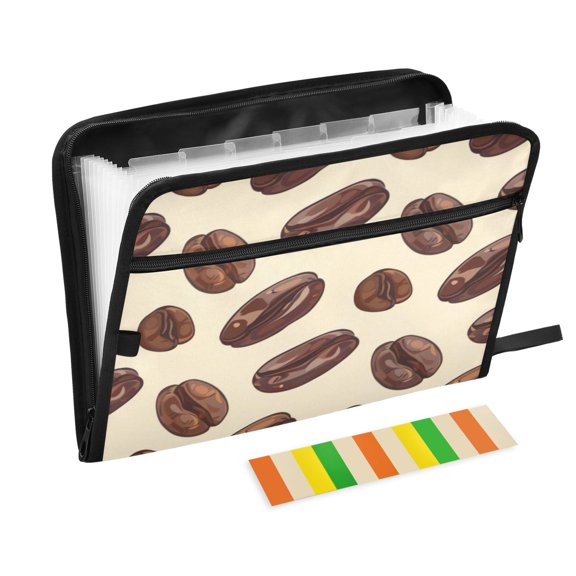 Organ Folder 14.2 x 0.8 x 10.6 Inches 13 Separate Pockets A4 Size Documents Folder A Sort Storage File Manager For The Home Office Brown Coffee Bean1