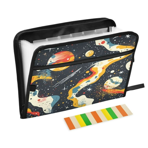 Organ Folder 14.2 x 0.8 x 10.6 Inches 13 Separate Pockets A4 Size Documents Folder A Sort Storage File Manager For The Home Office Color Galaxy