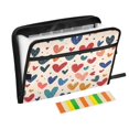 thumbnail image 1 of Organ Folder 14.2 x 0.8 x 10.6 Inches 13 Separate Pockets A4 Size Documents Folder A Sort Storage File Manager For The Home Office Colorful Heart, 1 of 7