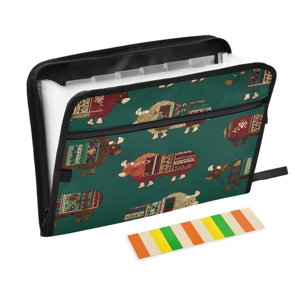 Organ Folder 14.2 x 0.8 x 10.6 Inches 13 Separate Pockets A4 Size Documents Folder A Sort Storage File Manager For The Home Office Cool Cattle