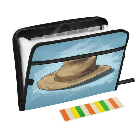 Organ Folder 14.2 x 0.8 x 10.6 Inches 13 Separate Pockets A4 Size Documents Folder A Sort Storage File Manager For The Home Office Cowboy Hat