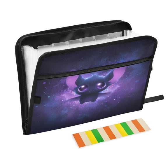 Organ Folder 14.2 x 0.8 x 10.6 Inches 13 Separate Pockets A4 Size Documents Folder A Sort Storage File Manager For The Home Office Cute Bat