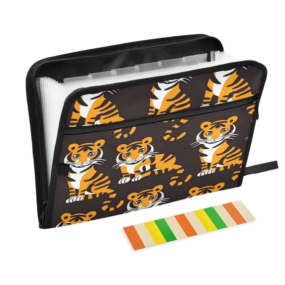 Organ Folder 14.2 x 0.8 x 10.6 Inches 13 Separate Pockets A4 Size Documents Folder A Sort Storage File Manager For The Home Office Cute Tiger
