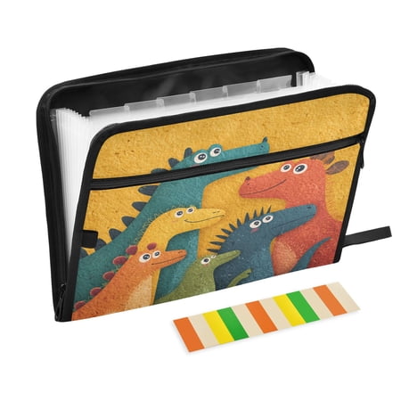 Organ Folder 14.2 x 0.8 x 10.6 Inches 13 Separate Pockets A4 Size Documents Folder A Sort Storage File Manager For The Home Office Dinosaur Family