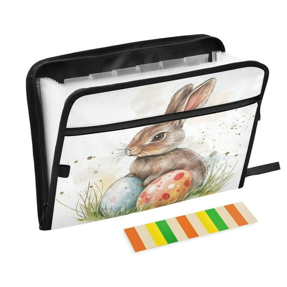Organ Folder 14.2 x 0.8 x 10.6 Inches 13 Separate Pockets A4 Size Documents Folder A Sort Storage File Manager For The Home Office Easter Gray Rabbit