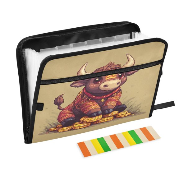 Organ Folder 14.2 x 0.8 x 10.6 Inches 13 Separate Pockets A4 Size Documents Folder A Sort Storage File Manager For The Home Office Gray Cow