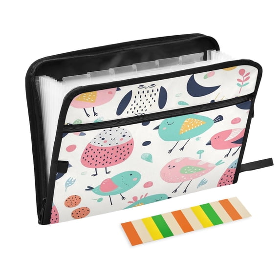 Organ Folder 14.2 x 0.8 x 10.6 Inches 13 Separate Pockets A4 Size Documents Folder A Sort Storage File Manager For The Home Office Green Bird