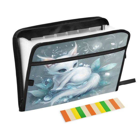 Organ Folder 14.2 x 0.8 x 10.6 Inches 13 Separate Pockets A4 Size Documents Folder A Sort Storage File Manager For The Home Office Lovely Cartoon Fox