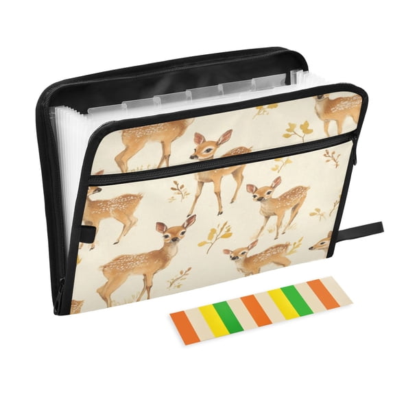 Organ Folder 14.2 x 0.8 x 10.6 Inches 13 Separate Pockets A4 Size Documents Folder A Sort Storage File Manager For The Home Office Lovely Deer3