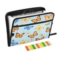 thumbnail image 1 of Organ Folder 14.2 x 0.8 x 10.6 Inches 13 Separate Pockets A4 Size Documents Folder A Sort Storage File Manager For The Home Office Orange Butterfly, 1 of 7