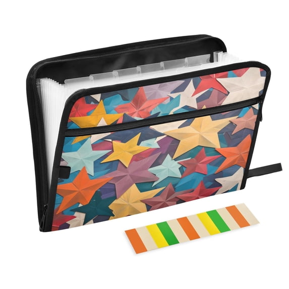 Organ Folder 14.2 x 0.8 x 10.6 Inches 13 Separate Pockets A4 Size Documents Folder A Sort Storage File Manager For The Home Office Orange Star
