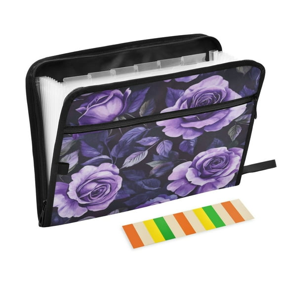 Organ Folder 14.2 x 0.8 x 10.6 Inches 13 Separate Pockets A4 Size Documents Folder A Sort Storage File Manager For The Home Office Purple Rose2