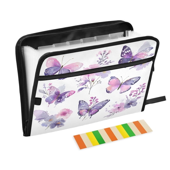 Organ Folder 14.2 x 0.8 x 10.6 Inches 13 Separate Pockets A4 Size Documents Folder A Sort Storage File Manager For The Home Office Purple