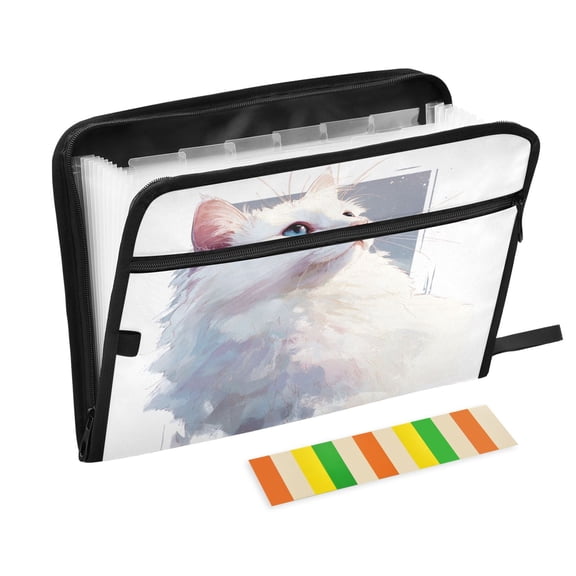 Organ Folder 14.2 x 0.8 x 10.6 Inches 13 Separate Pockets A4 Size Documents Folder A Sort Storage File Manager For The Home Office Ragdoll Cat