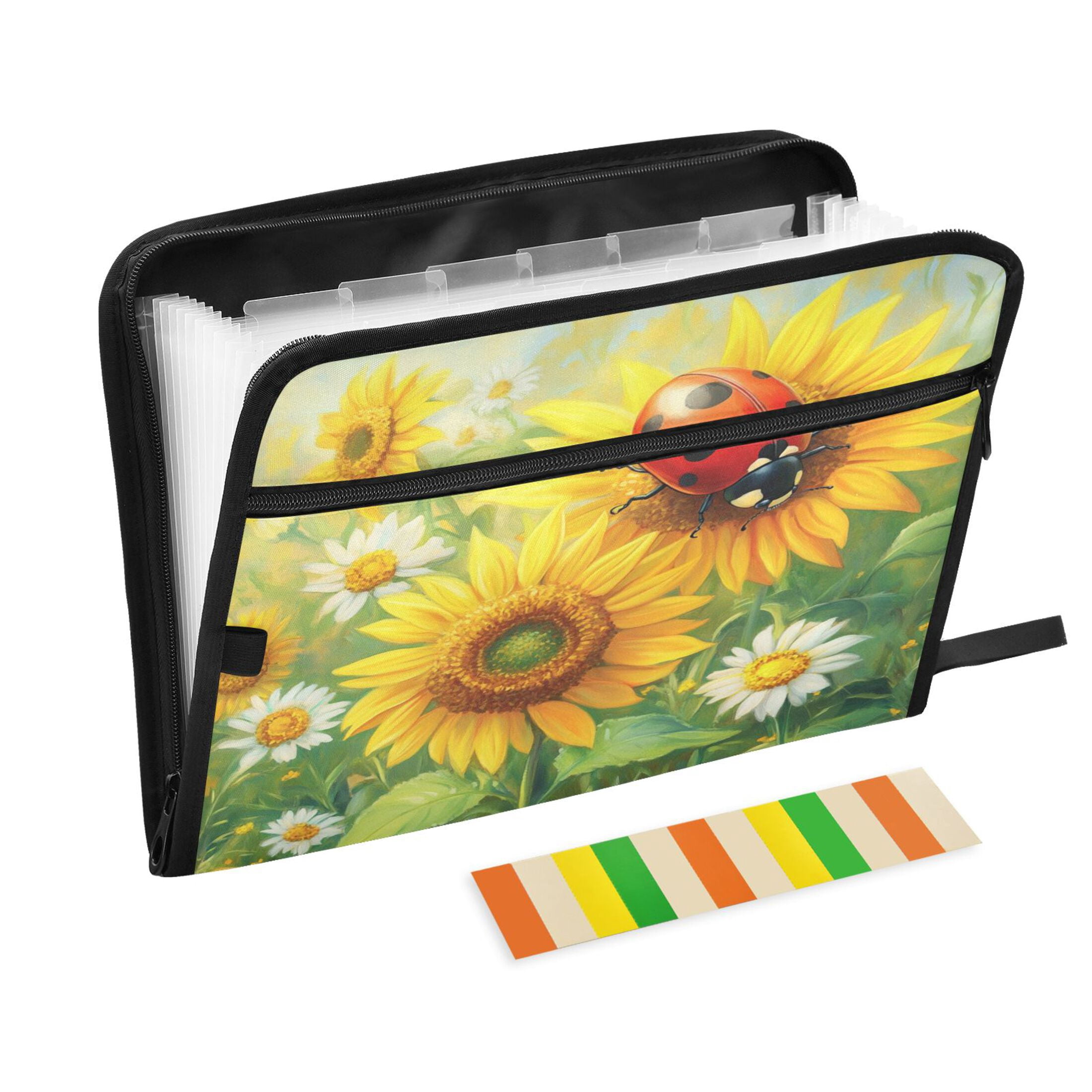Organ Folder 14.2 x 0.8 x 10.6 Inches 13 Separate Pockets A4 Size Documents Folder A Sort Storage File Manager For The Home Office Red Ladybug
