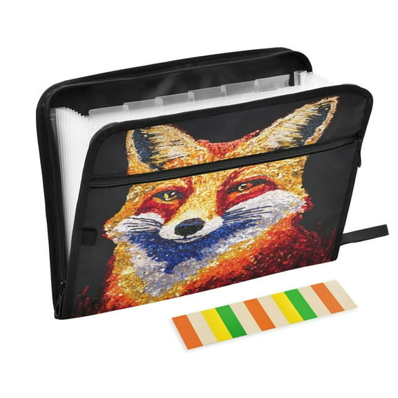 Organ Folder 14.2 x 0.8 x 10.6 Inches 13 Separate Pockets A4 Size Documents Folder A Sort Storage File Manager For The Home Office Red Sequined Fox