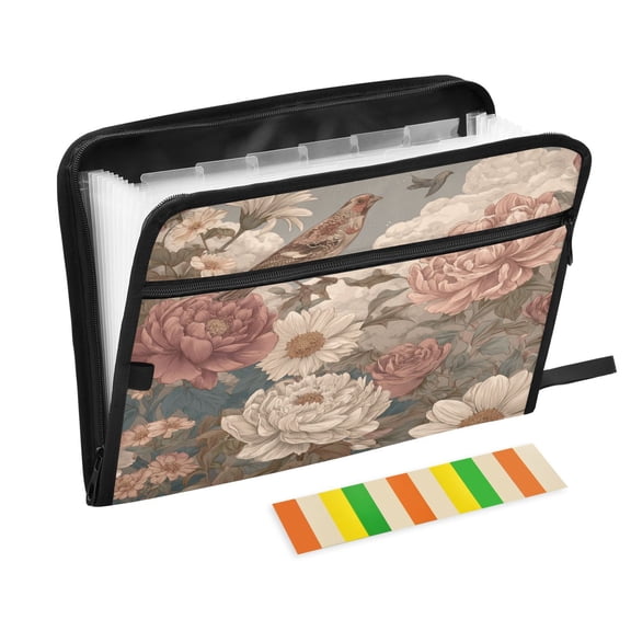 Organ Folder 14.2 x 0.8 x 10.6 Inches 13 Separate Pockets A4 Size Documents Folder A Sort Storage File Manager For The Home Office Rose