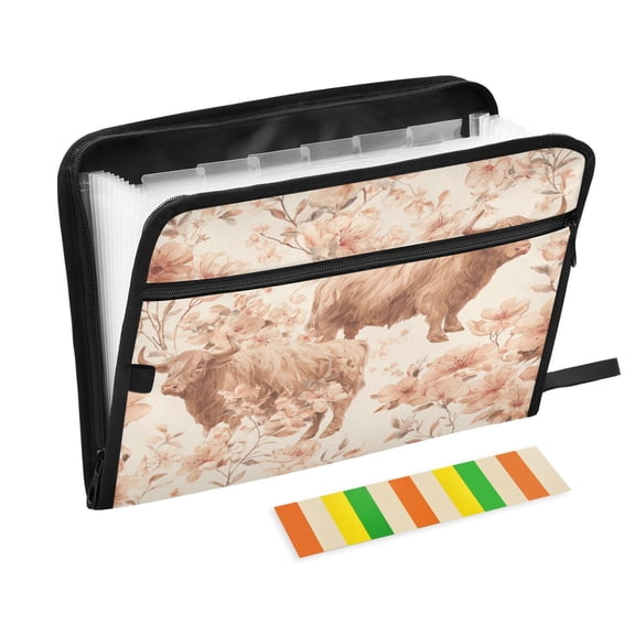 Organ Folder 14.2 x 0.8 x 10.6 Inches 13 Separate Pockets A4 Size Documents Folder A Sort Storage File Manager For The Home Office Two Cows