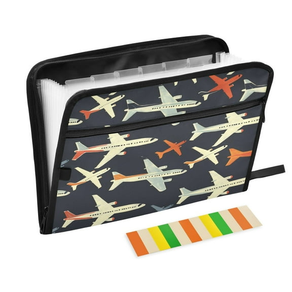 Organ Folder 14.2 x 0.8 x 10.6 Inches 13 Separate Pockets A4 Size Documents Folder A Sort Storage File Manager For The Home Office Yellow Plane