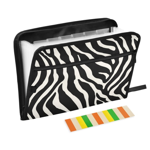 Organ Folder 14.2 x 0.8 x 10.6 Inches 13 Separate Pockets A4 Size Documents Folder A Sort Storage File Manager For The Home Office Zebra Stripes