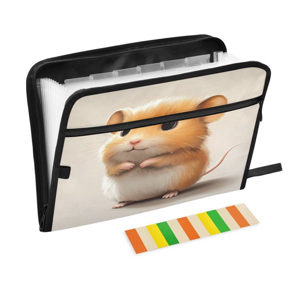 Organ Folder 14.2 x 0.8 x 10.6 Inches 13 Separate Pockets A4 Size Documents Folder A Sort Storage File Manager For The Home Office Cartoon Hamster Pattern
