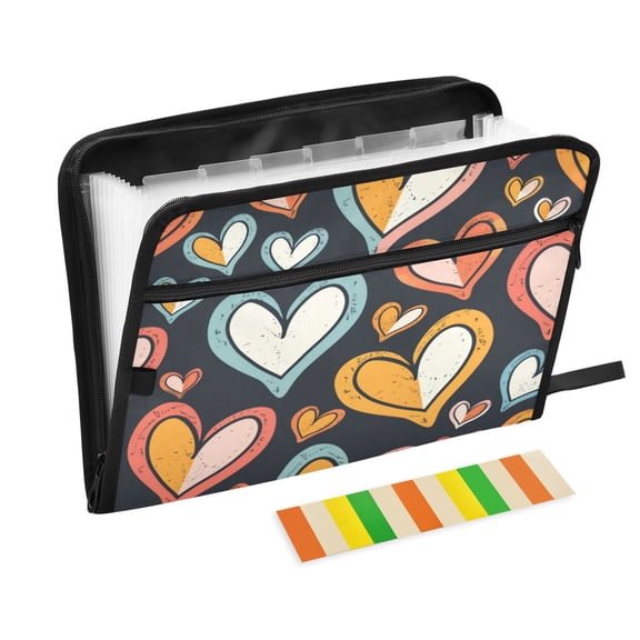 Organ Folder 14.2 x 0.8 x 10.6 Inches 13 Separate Pockets A4 Size Documents Folder A Sort Storage File Manager For The Home Office Color Big Love Seamless