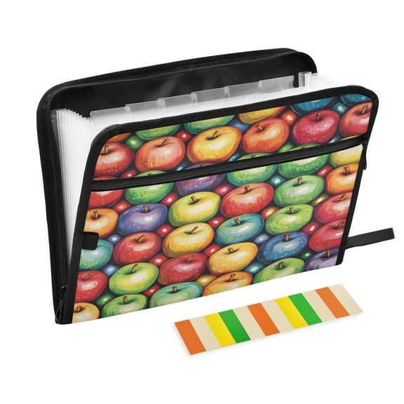Organ Folder 14.2 x 0.8 x 10.6 Inches 13 Separate Pockets A4 Size Documents Folder A Sort Storage File Manager For The Home Office Colored Apple Seamless1