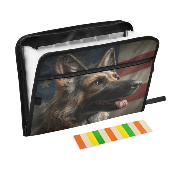 Organ Folder 14.2 x 0.8 x 10.6 Inches 13 Separate Pockets A4 Size Documents Folder A Sort Storage File Manager For The Home Office German Shepherd Photo