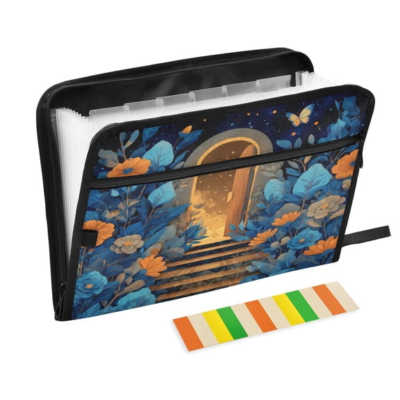 Organ Folder 14.2 x 0.8 x 10.6 Inches 13 Separate Pockets A4 Size Documents Folder A Sort Storage File Manager For The Home Office Golden Door Dream World Steps