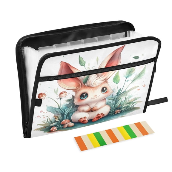 Organ Folder 14.2 x 0.8 x 10.6 Inches 13 Separate Pockets A4 Size Documents Folder A Sort Storage File Manager For The Home Office Lovely Cartoon Mushroom