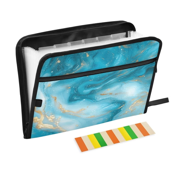 Organ Folder 14.2 x 0.8 x 10.6 Inches 13 Separate Pockets A4 Size Documents Folder A Sort Storage File Manager For The Home Office Pretty Marble Pattern