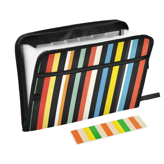 Organ Folder 14.2 x 0.8 x 10.6 Inches 13 Separate Pockets A4 Size Documents Folder A Sort Storage File Manager For The Home Office Pretty Striped Pattern