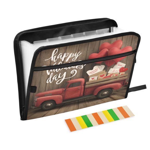 Organ Folder 14.2 x 0.8 x 10.6 Inches 13 Separate Pockets A4 Size Documents Folder A Sort Storage File Manager For The Home Office Valentine's Day Truck