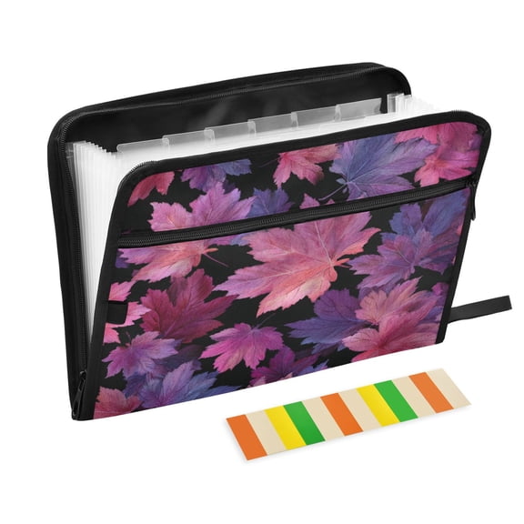 Organ Folder 14.2 x 0.8 x 10.6 Inches 13 Separate Pockets A4 Size Documents Folder A Sort Storage File Manager For The Home Office Watercolor Maple Leaf