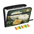 thumbnail image 1 of Organ Folder 14.2 x 0.8 x 10.6 Inches 13 Separate Pockets A4 Size Documents Folder A Sort Storage File Manager For The Home Office White Peony Olive Green, 1 of 7