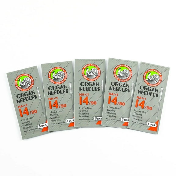 Organ HAX1 Needles Fits Domestic Home Sewing Machine JANOME SINGER BROTHER PFAFF NECCHI; Size #9, #11, #12, #14, #16, #18