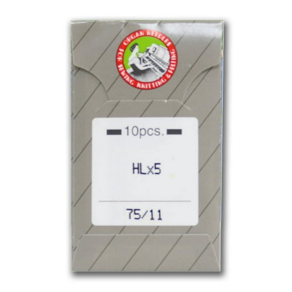 Organ HL X 5 Needles for Juki TL Series, Janome 1600P &1600P-QC Sz 75/11
