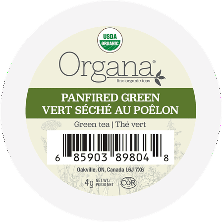 Organa Fine USDA Organic Gourmet Tea Single Serve Pods , Panfired Green Tea, 24 Count