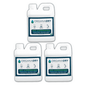 OrganaDry All Natural Liquid Absorbent | 100% Biodegradable | Silica Free | Environmentally Friendly Industrial Automotive Oil Dry Cleanup Solution (1 Gallon Jug) (Pack of 3)