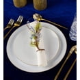 thumbnail image 1 of Organic 6" White/Gold Rim Plastic Wedding Plates, 1 of 1
