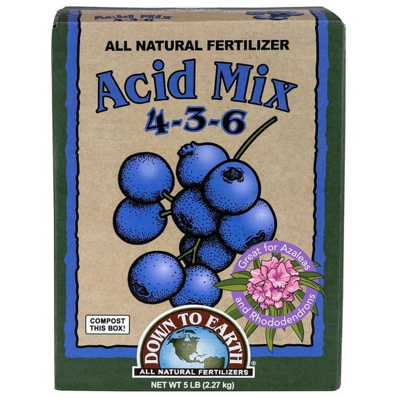 Organic Acid Mix - Plant Food for Blueberries, Raspberries, Azaleas and Rhododendrons 4-3-6, 5 lb